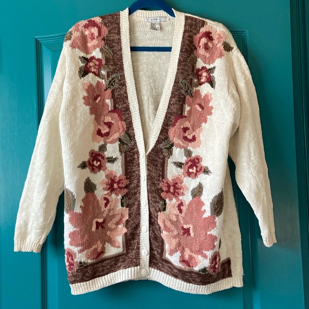 VINTAGE Y2K LISE J. CARDIGAN SWEATER SIZE M